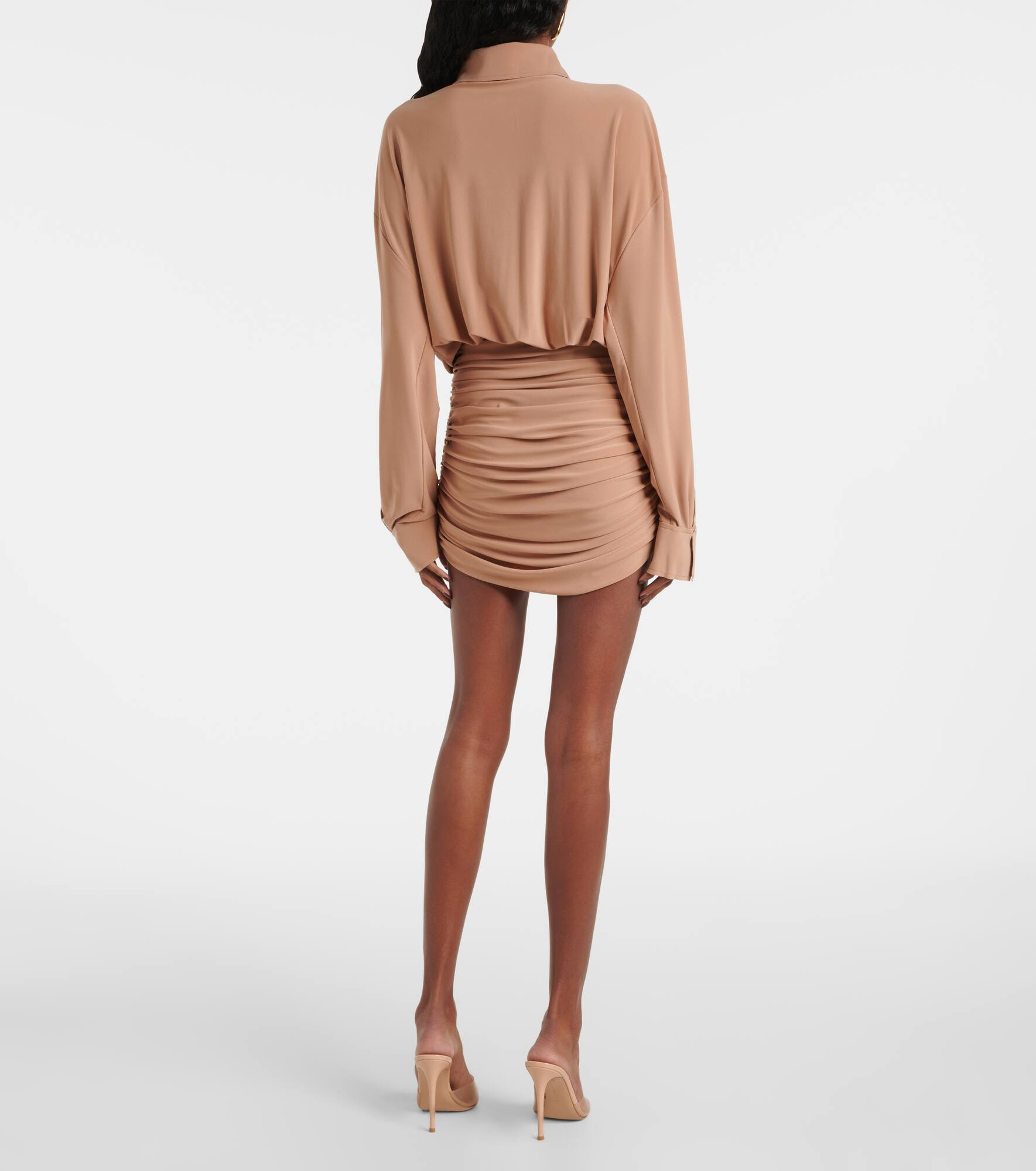 Shirred shirt dress - 3