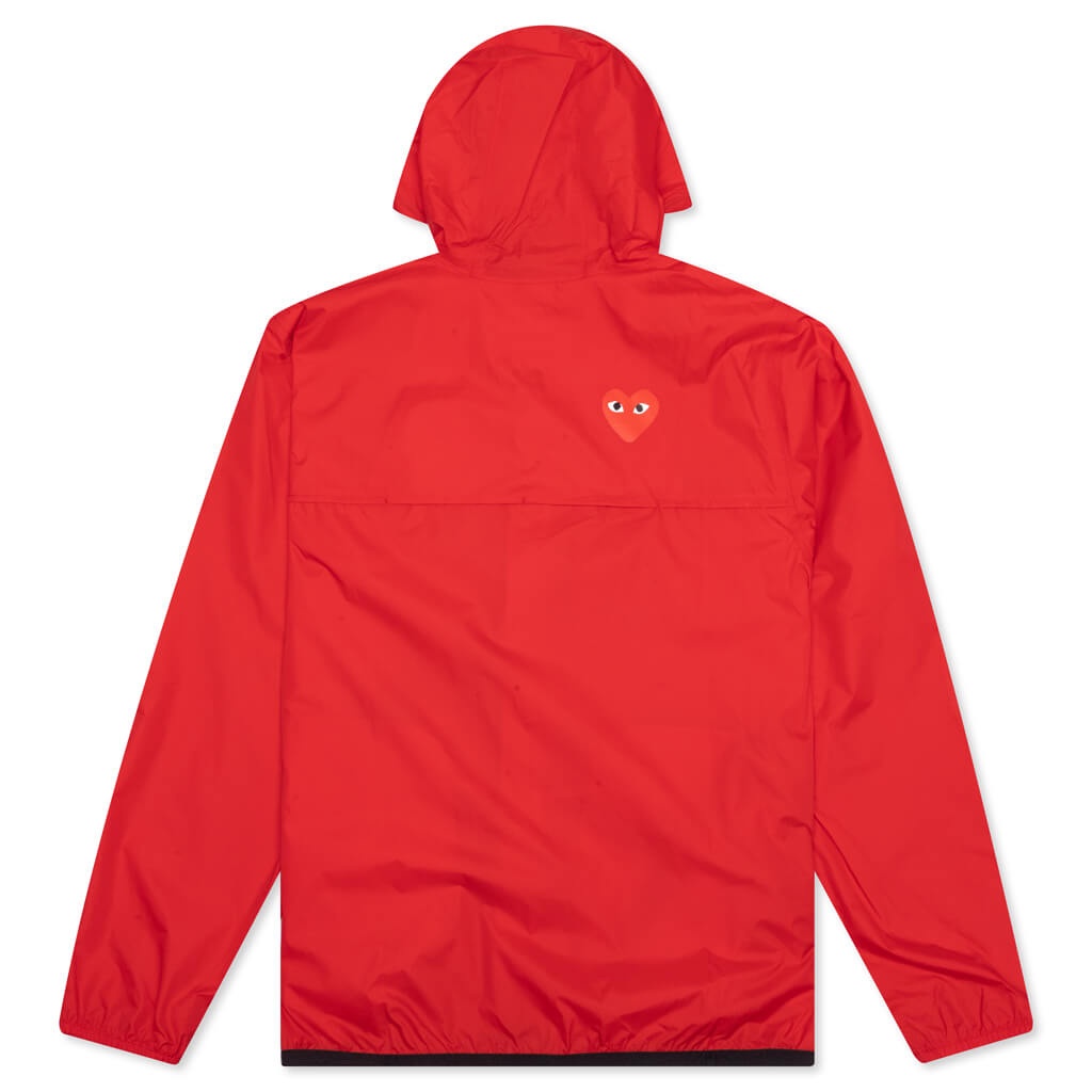 COMME DES GARCONS PLAY X K-WAY LE VRAI ZIP JACKET - RED - 2