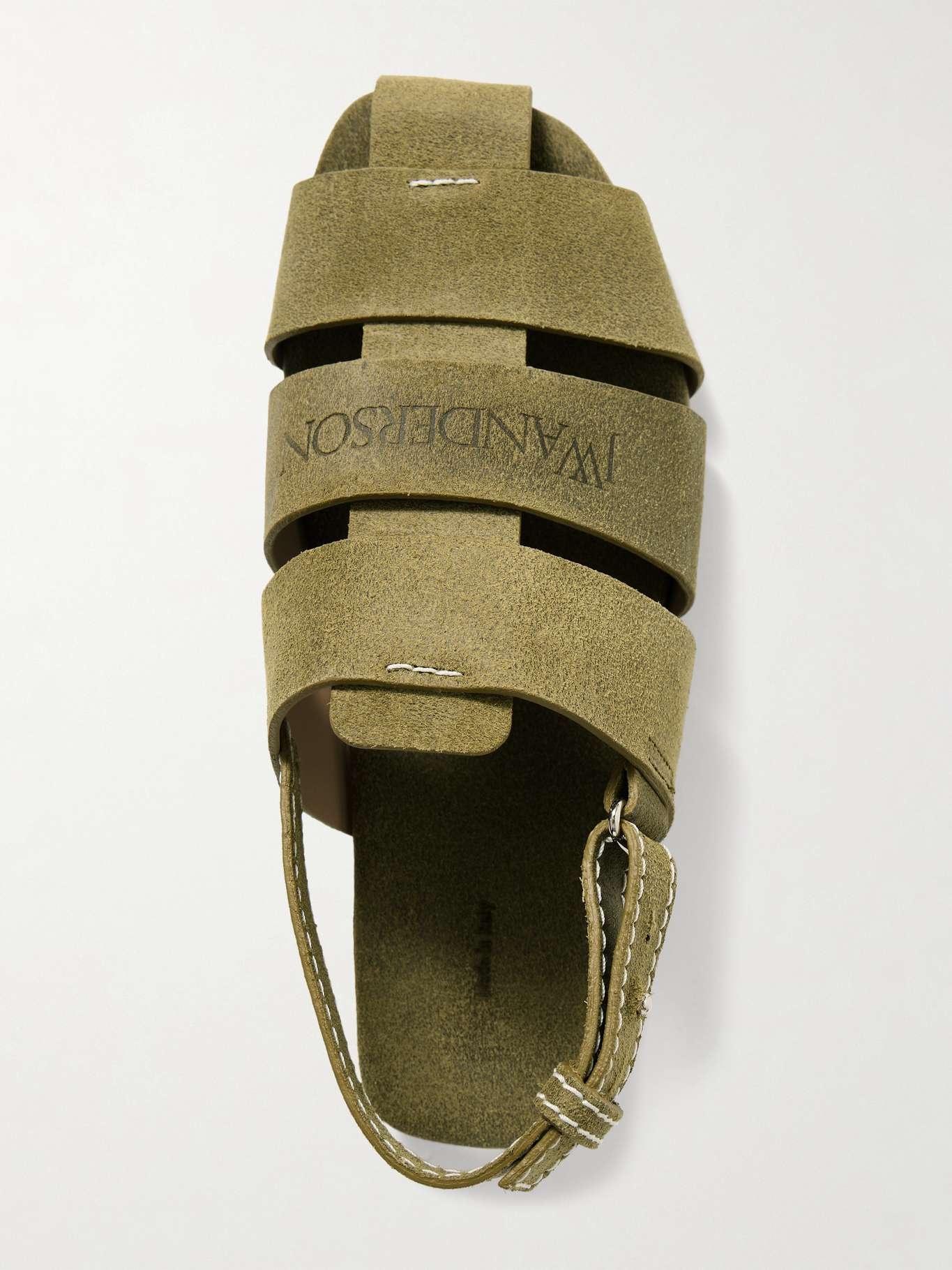 Suede sandals Sage green - 5