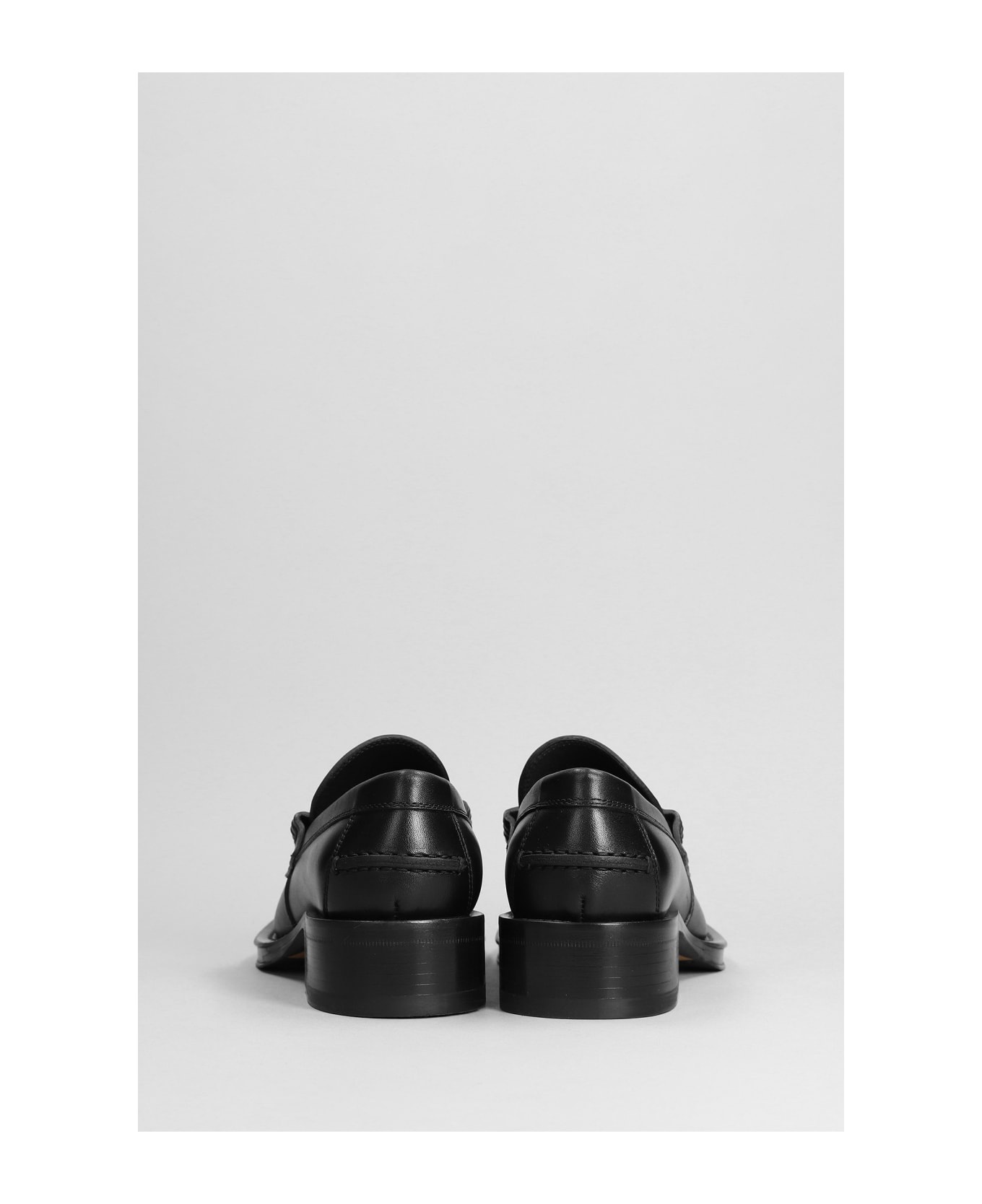 Loafers In Black Leather - 4