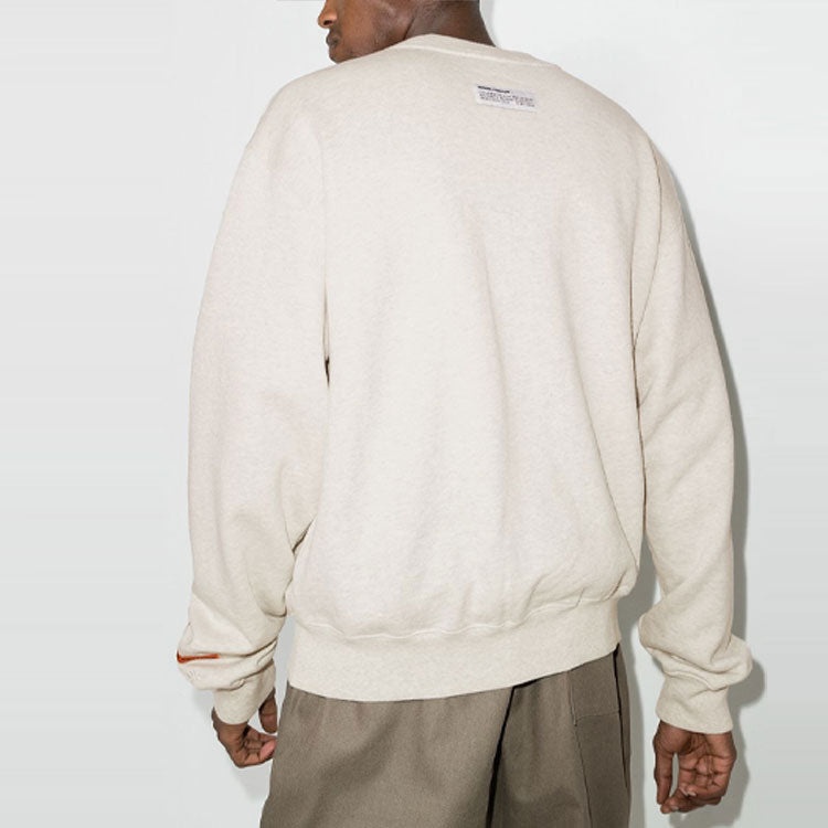 HERON PRESTON FW21 Split Herons Crewneck Sweatshirt 'Grey Melange' HMBA018F21JER0010822 - 4