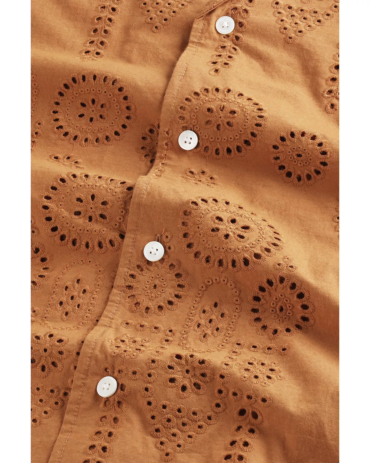 Ben Relaxed Fit Eyelet Camp Shirt - 4