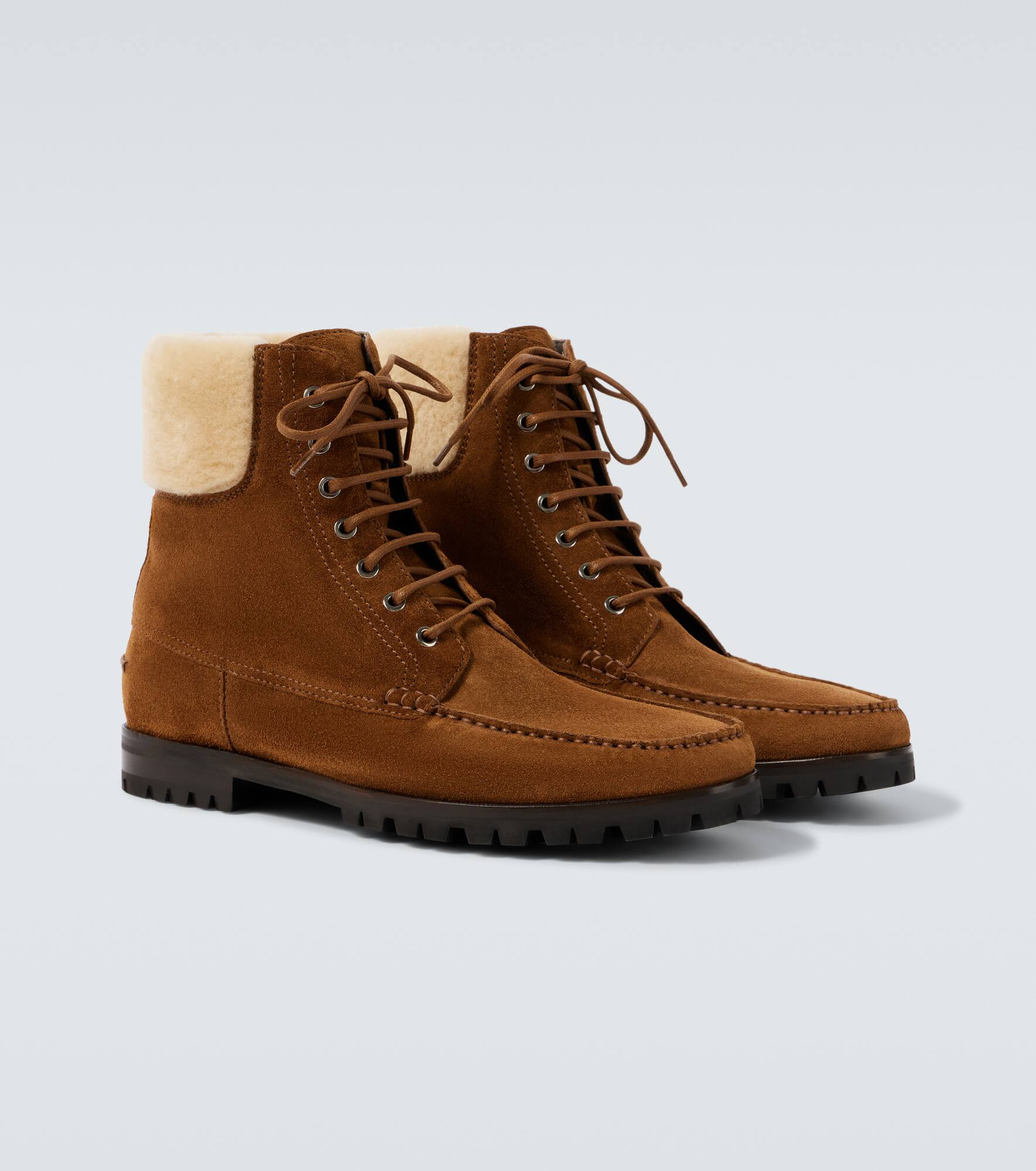 Sycamor shearling-trimmed suede boots - 5