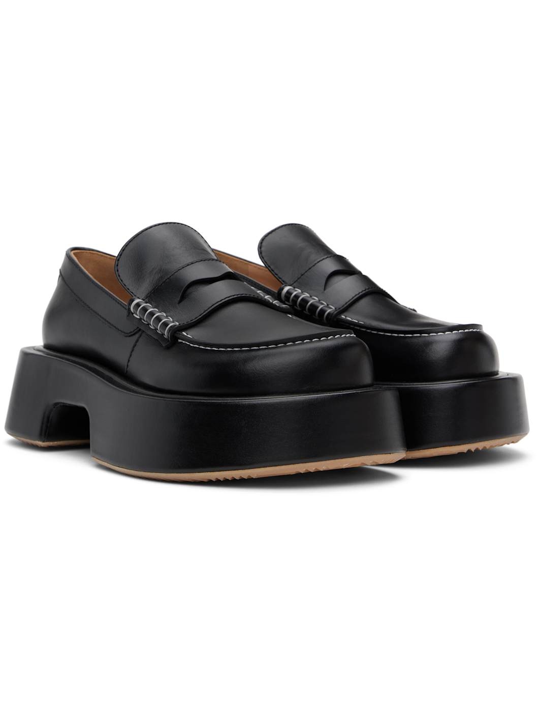 Black Platform Loafers - 4