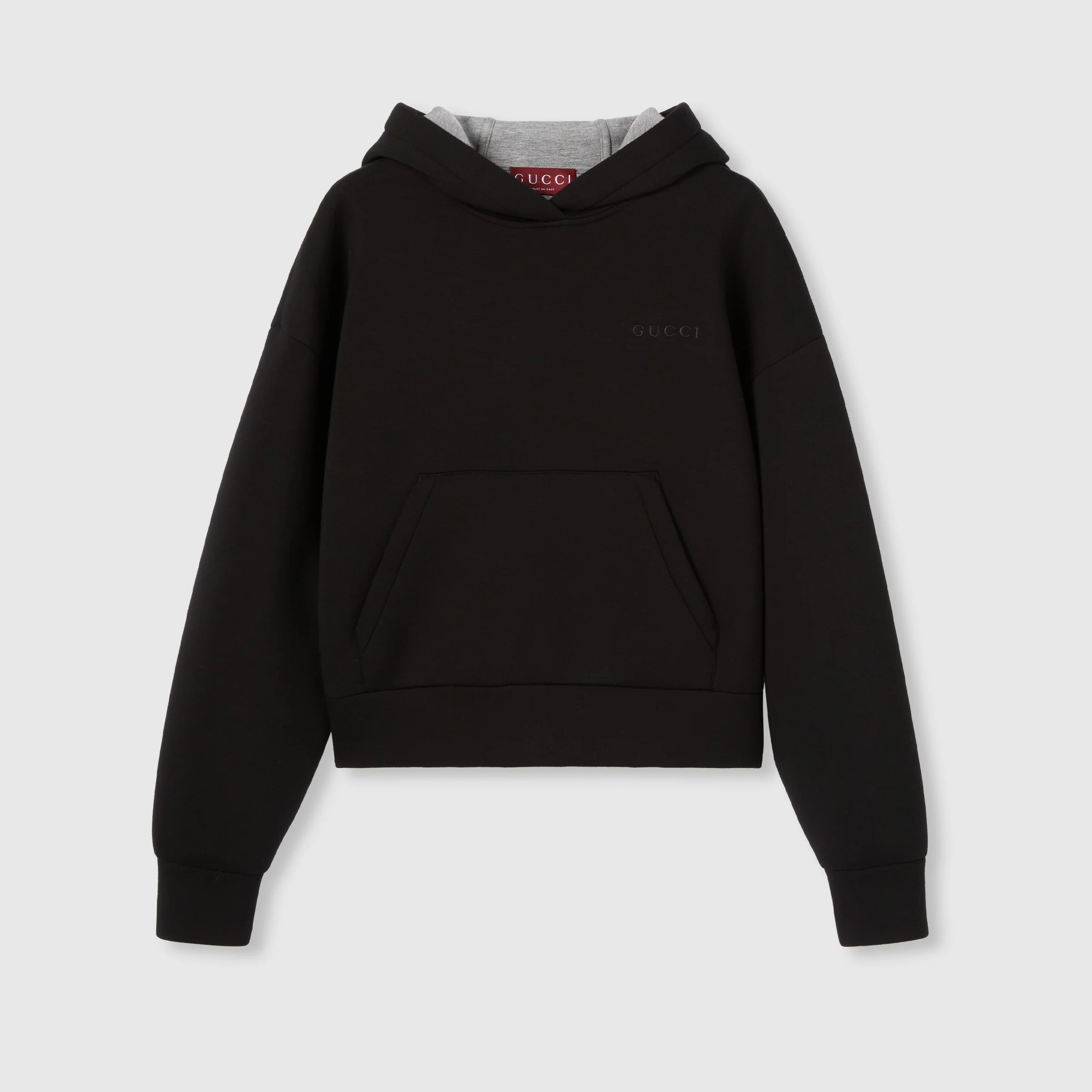 Viscose jersey hooded sweatshirt - 1