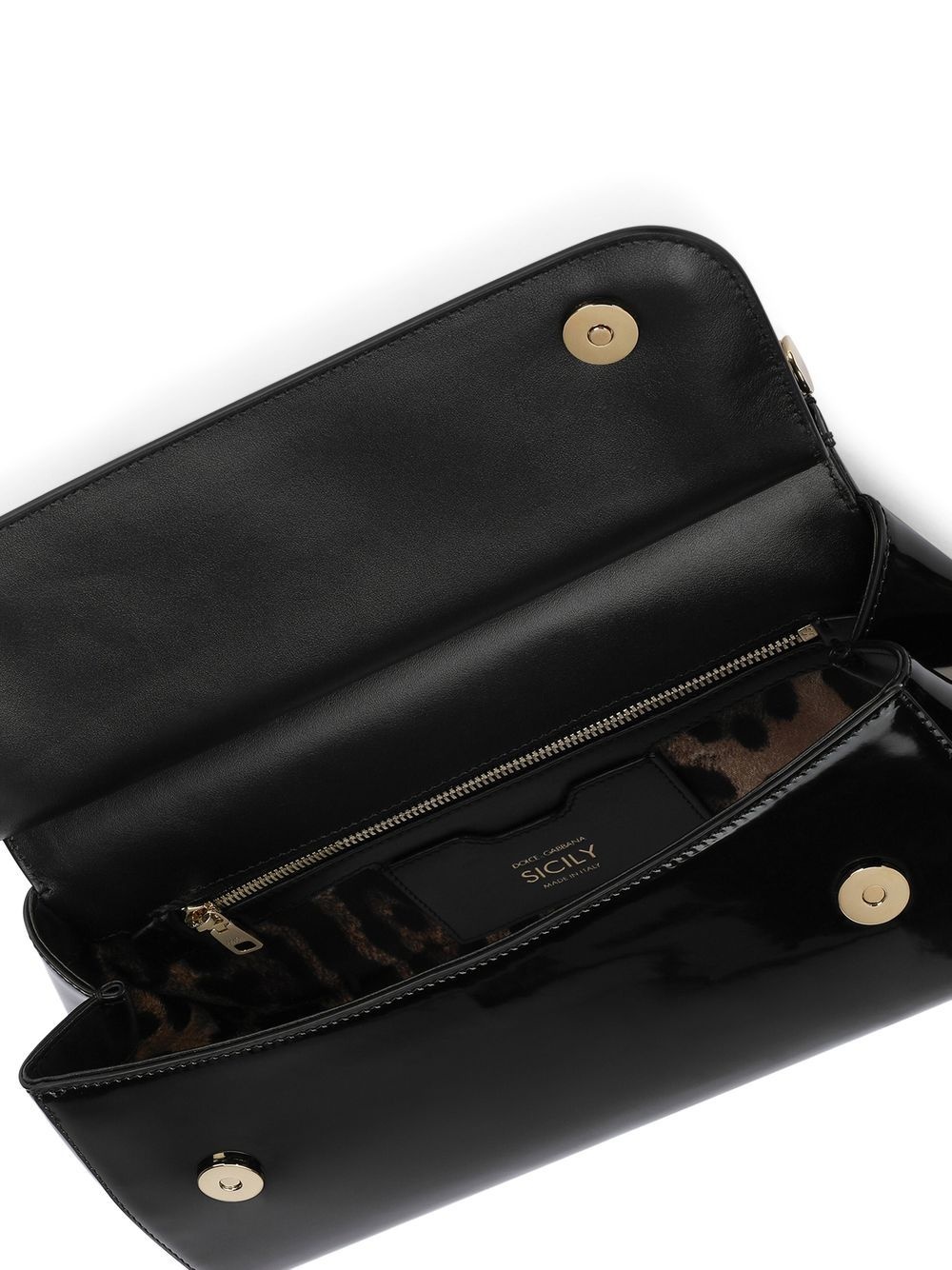 Elongated Sicily patent leather top-handle bag - 5