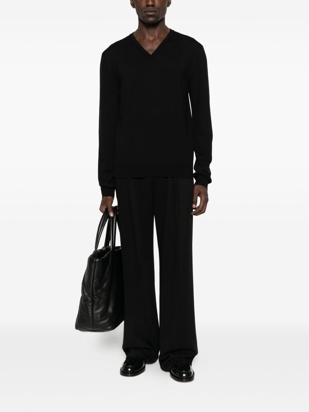 v-neck wool sweater - 2