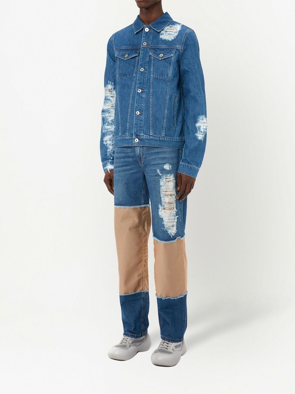 distressed denim jacket - 2
