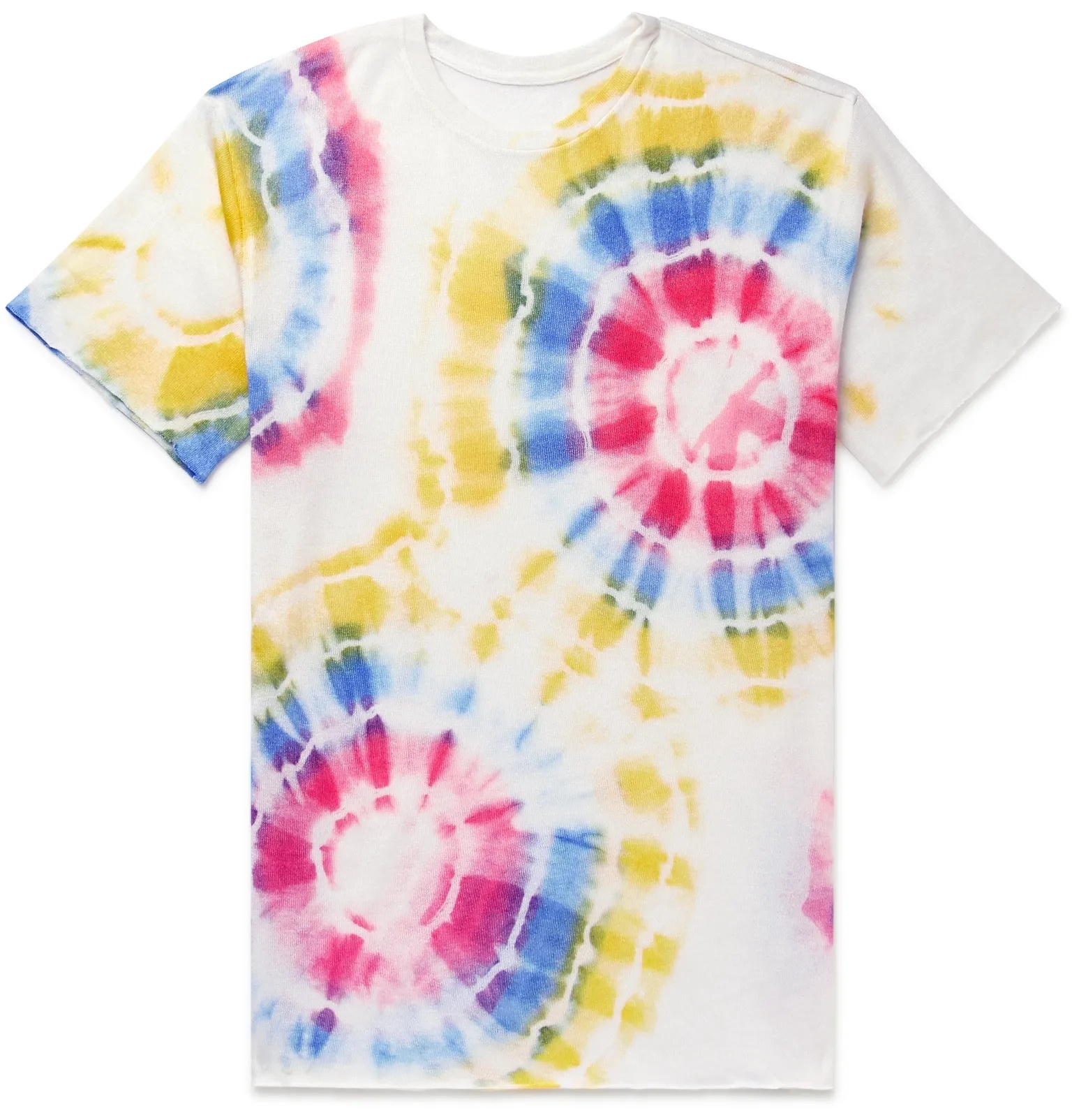 Tie-Dyed Cashmere and Silk-Blend T-Shirt - 1