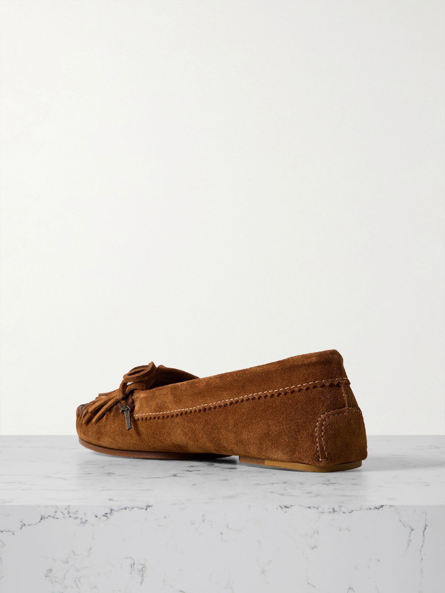 Indiana fringed suede loafers Tan - 3