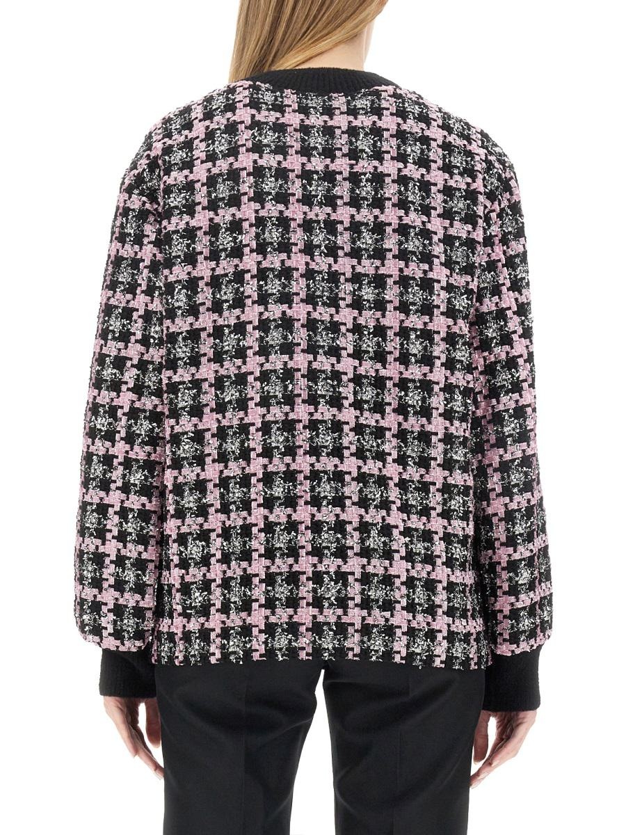 MSGM "LUREX CHECK TWEED" CARDIGAN - 3