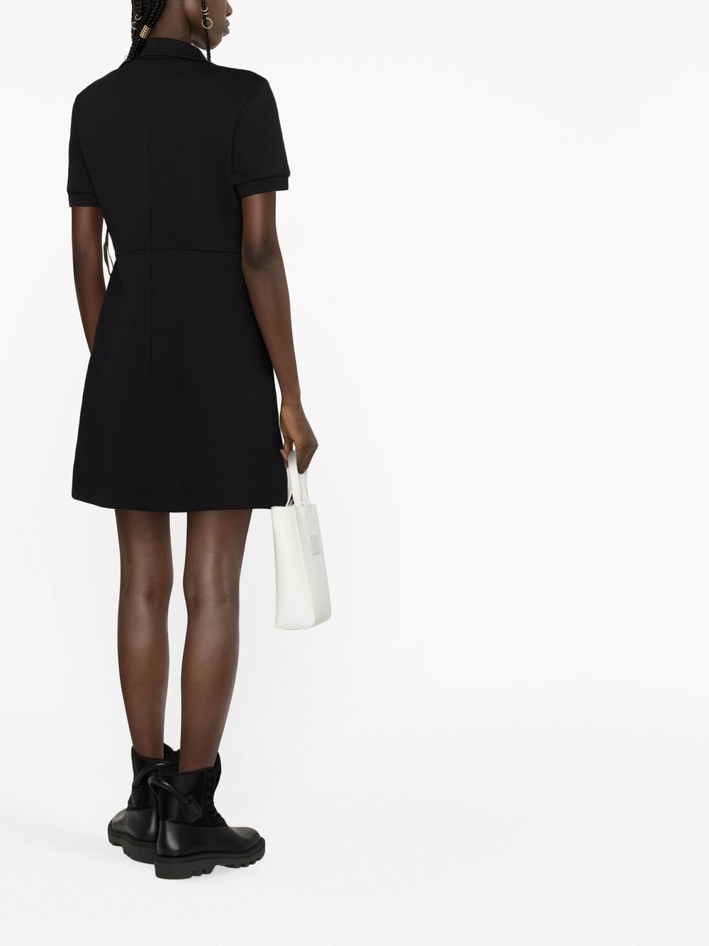 zipped short-sleeved minidress - 3