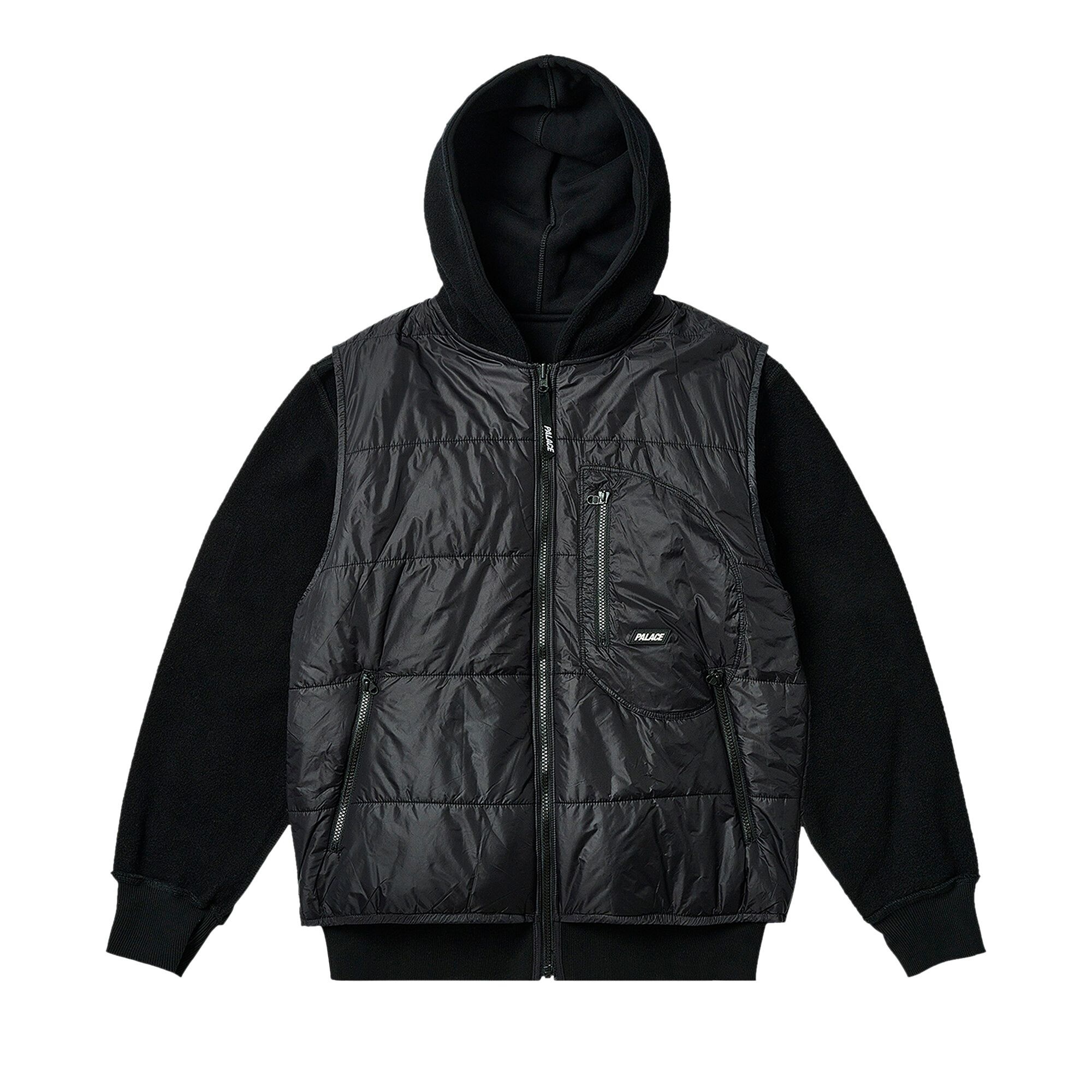 Palace Reversible Vest Hood 'Black' - 1