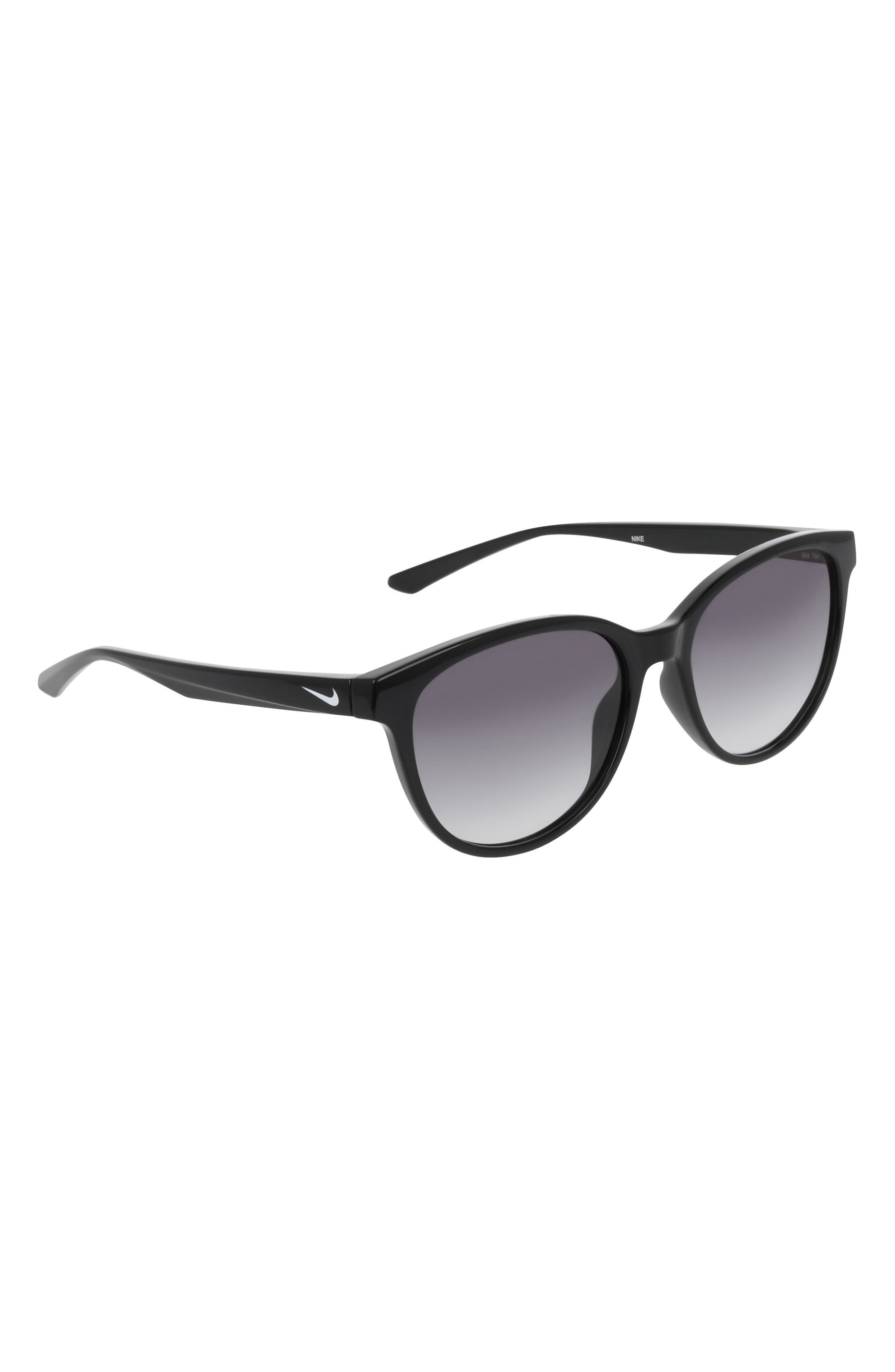 Nike Vital Trend 55mm Gradient Round Sunglasses in Black /Smoke Gradient at Nordstrom - 3