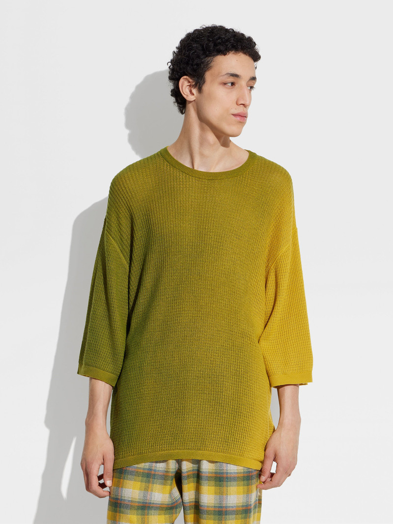 ZEGNA ZEGNA X THE ELDER STATESMAN COTTON AND CASHMERE T-SHIRT outlook