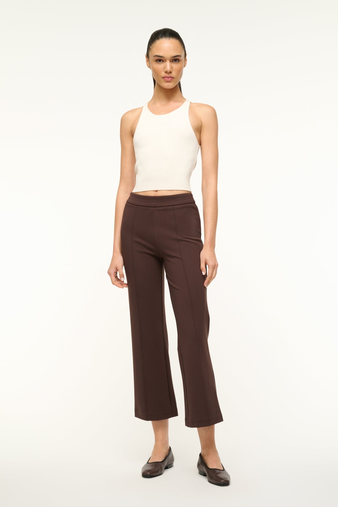STAUD KNACK PANT DARK CHOCOLATE - 7