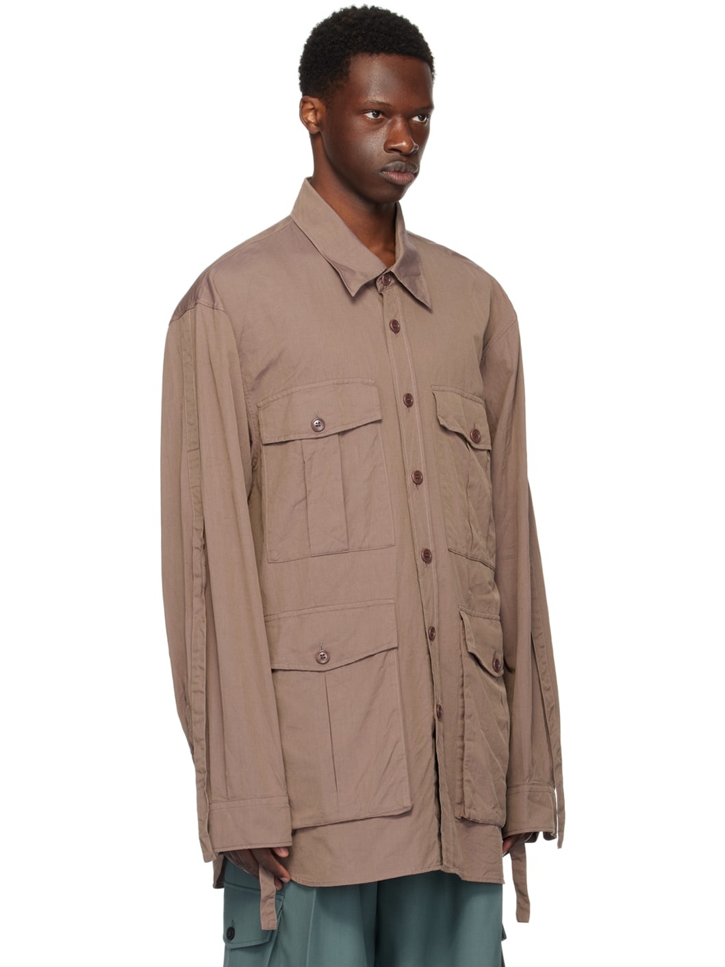 Brown Multi-Pocket Shirt - 2