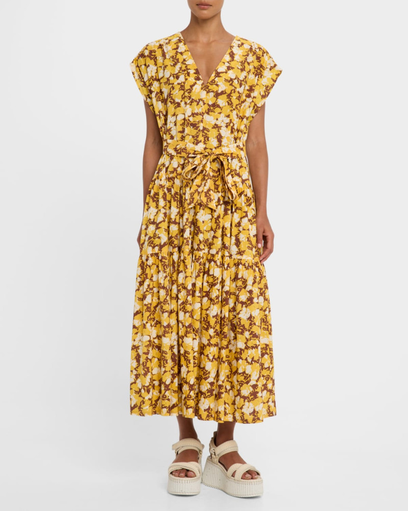 APIECE APART Agathe Tiered Organic Cotton Maxi Dress outlook