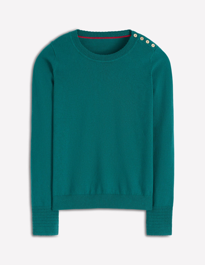 Briony Stitch Sweater-Drake Green 1