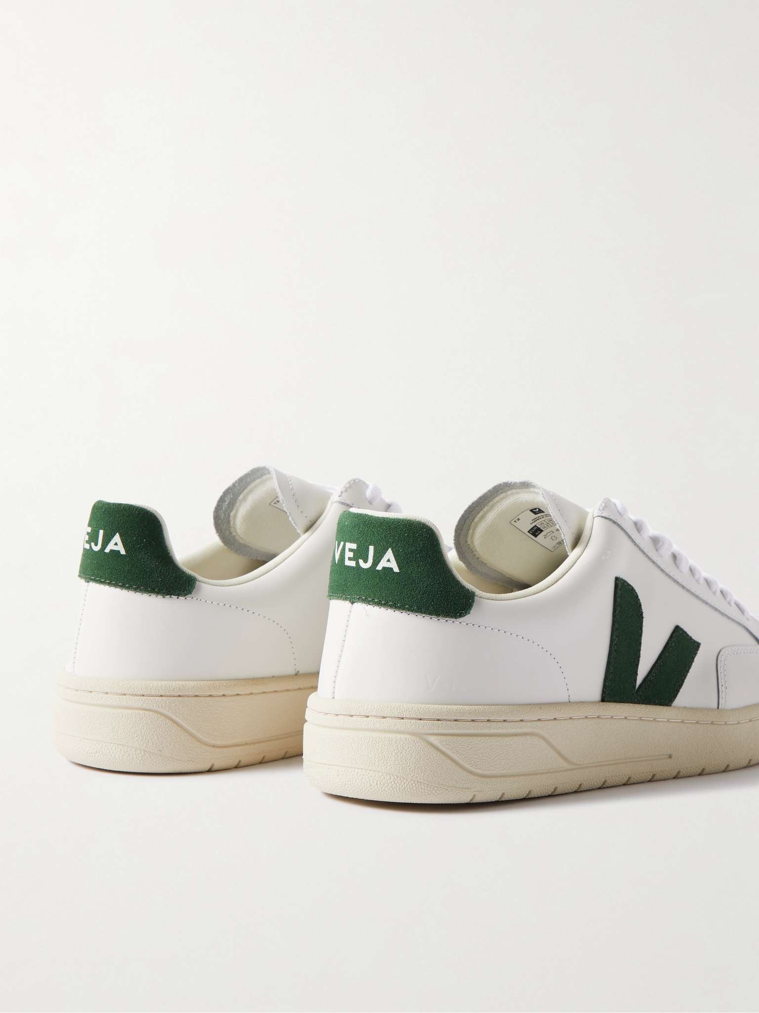 V-12 Suede-Trimmed Leather Sneakers - 5