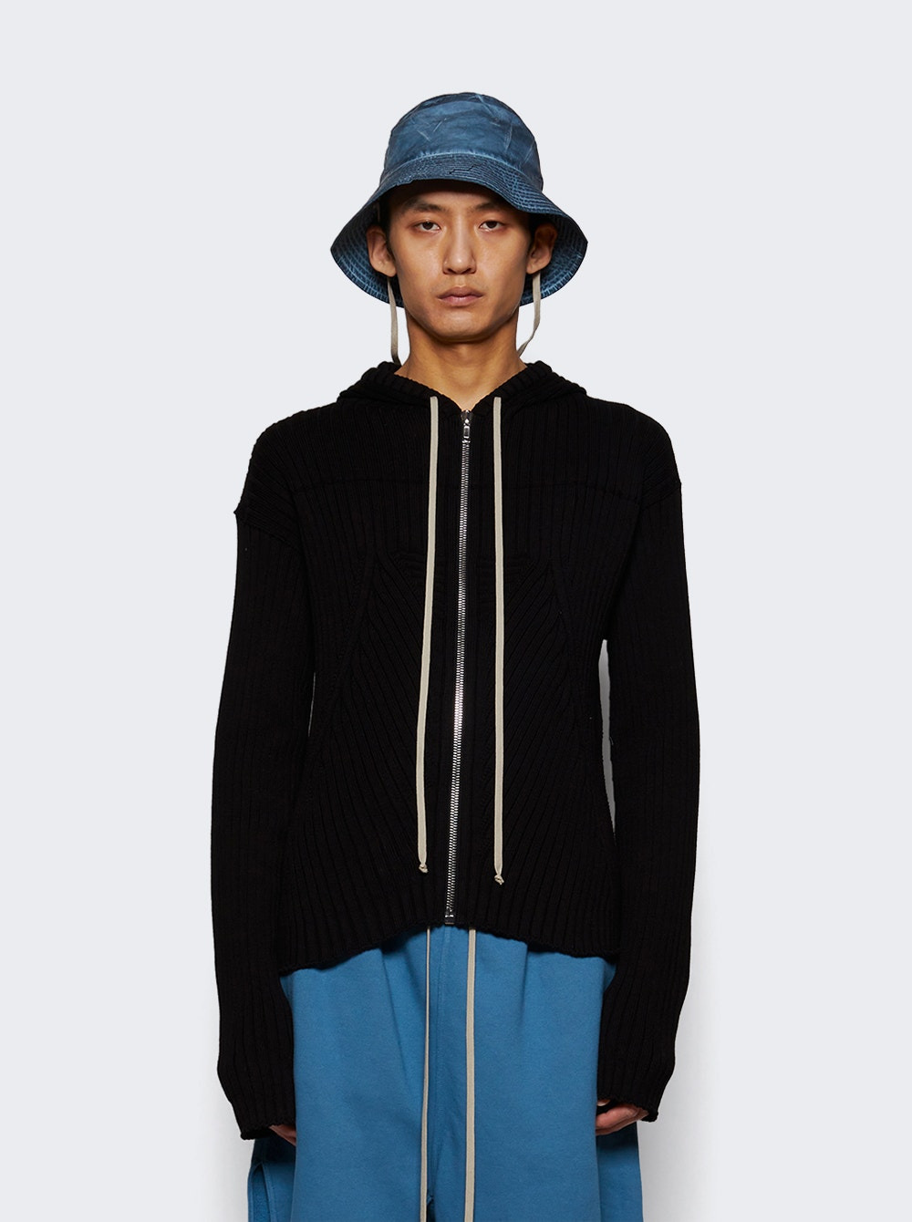 Zipped Hoodie Sweater Black - 2