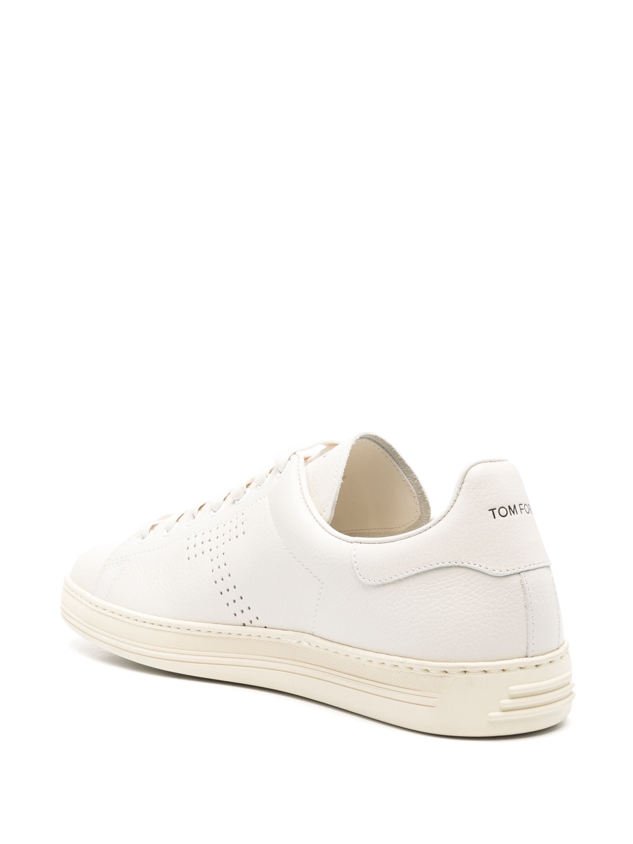 Perforated-logo Leather Sneakers - 2