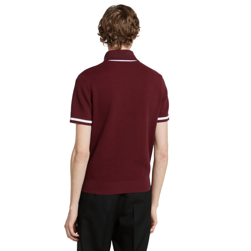 Cotton piquet polo shirt with intarsia 4