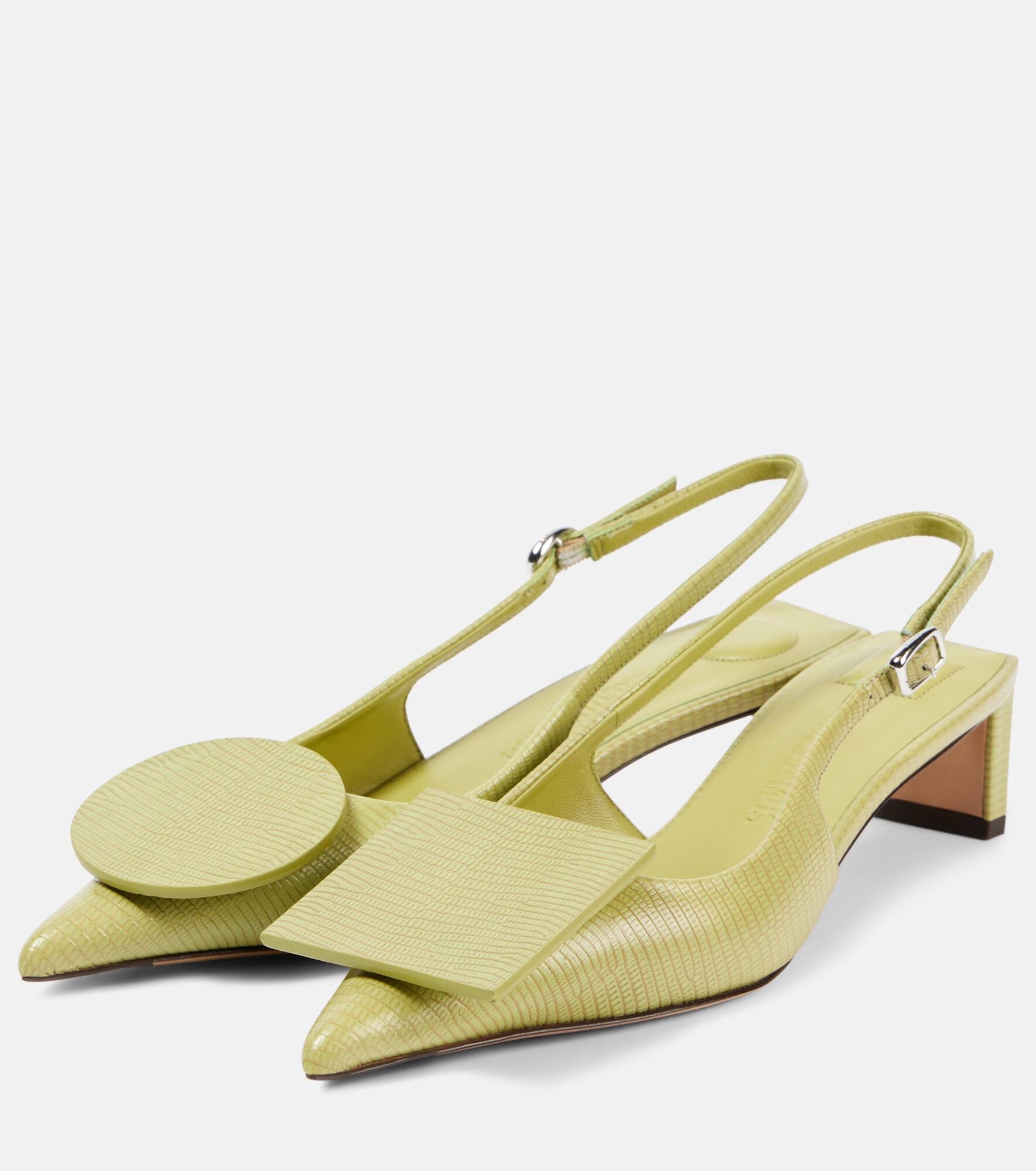 Duelo 40 leather slingback pumps - 4