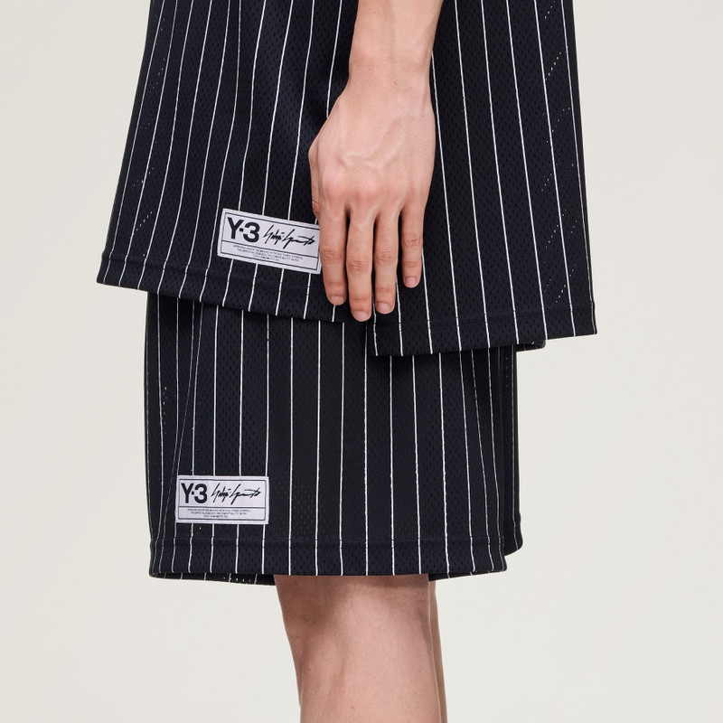 Y-3 MESH PINSTRIPE SHORTS 7