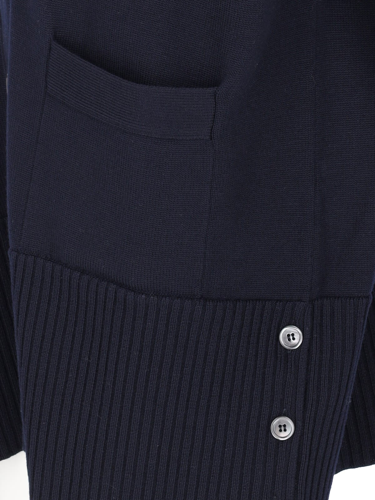 THOM BROWNE - OVERSIZED WOOL V-NECK CARDIGAN - 5