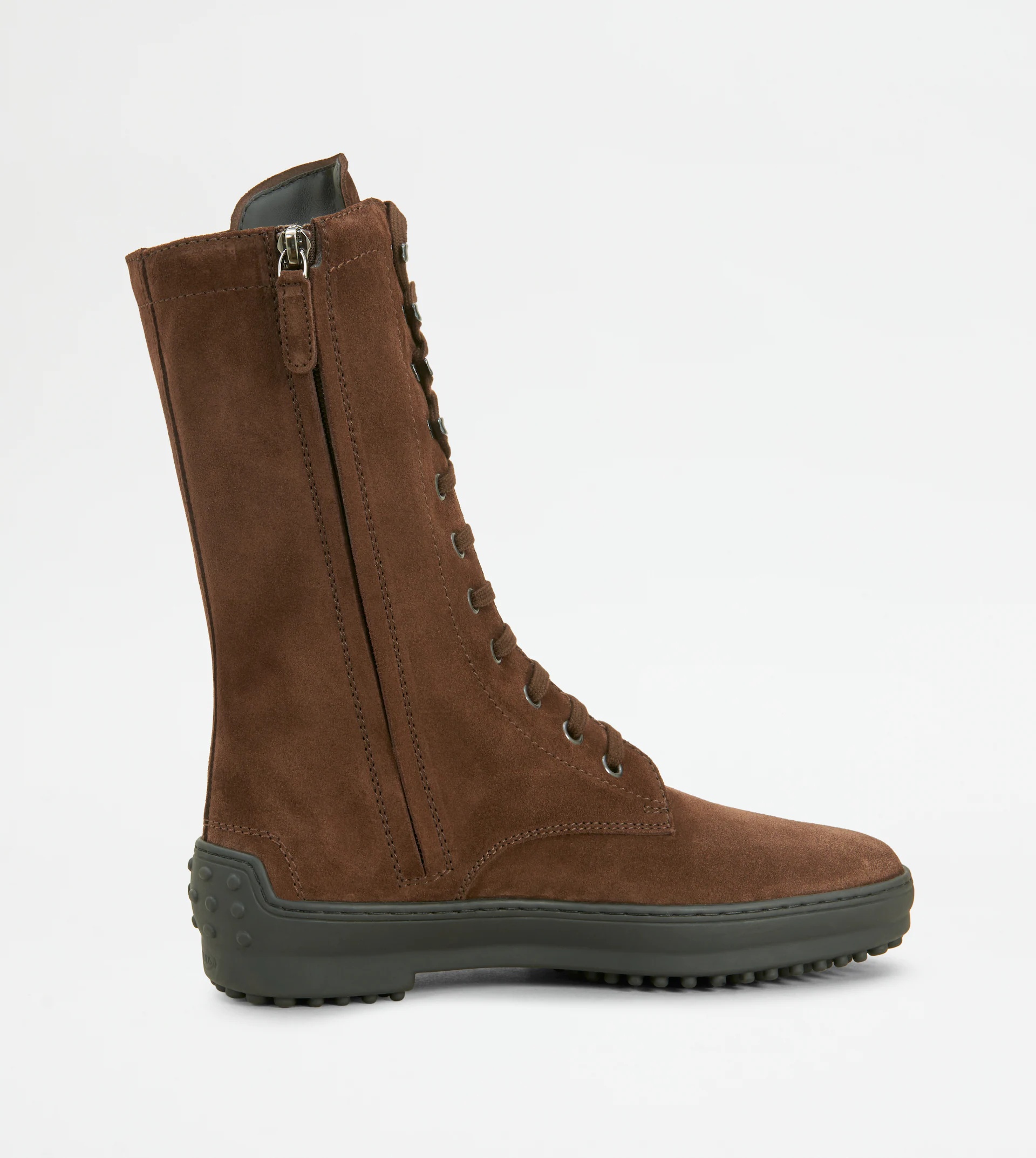 WINTER GOMMINO ANKLE BOOTS IN SUEDE - BROWN - 5