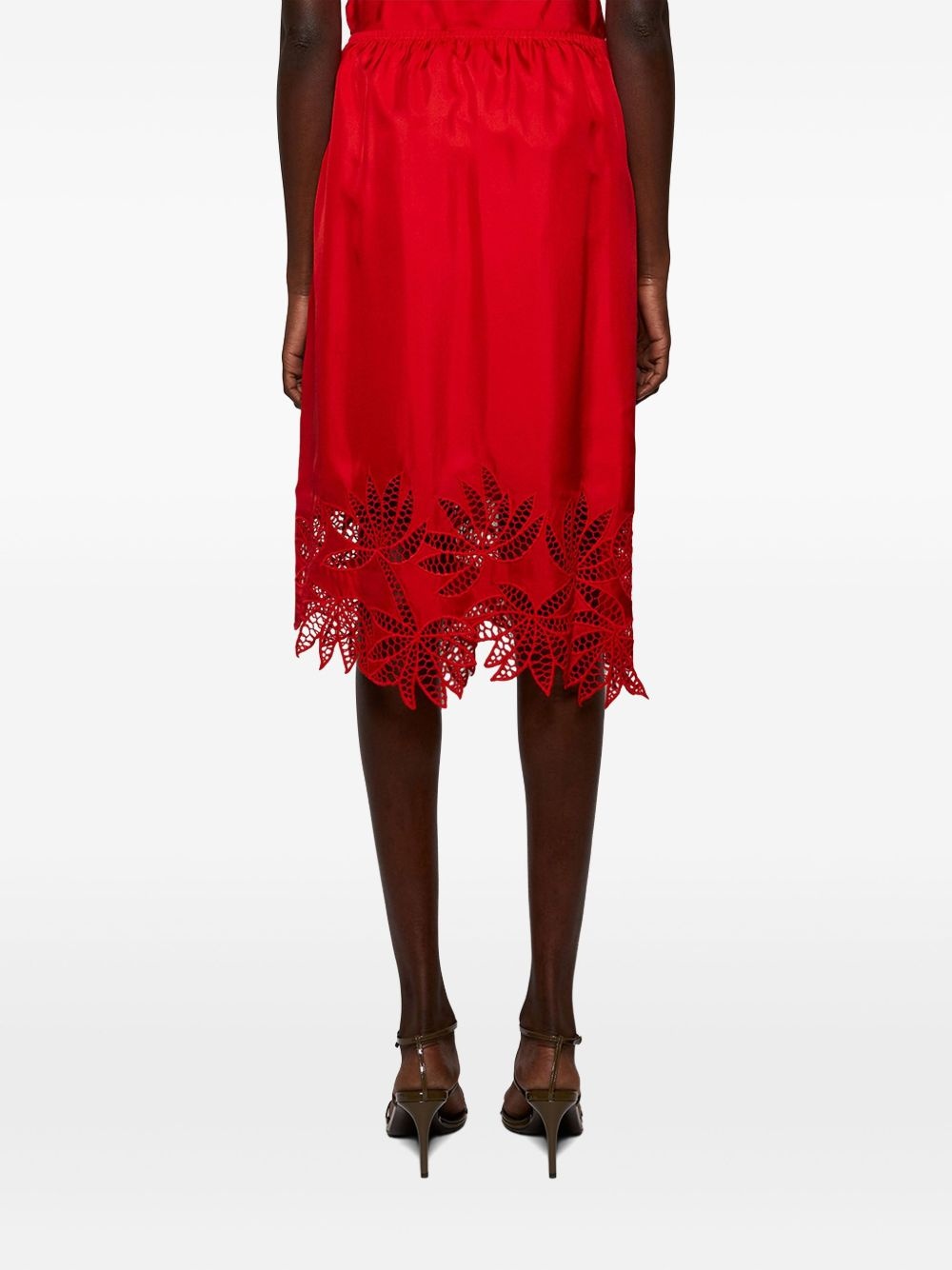 Coverley lace-embroidered midi skirt - 4