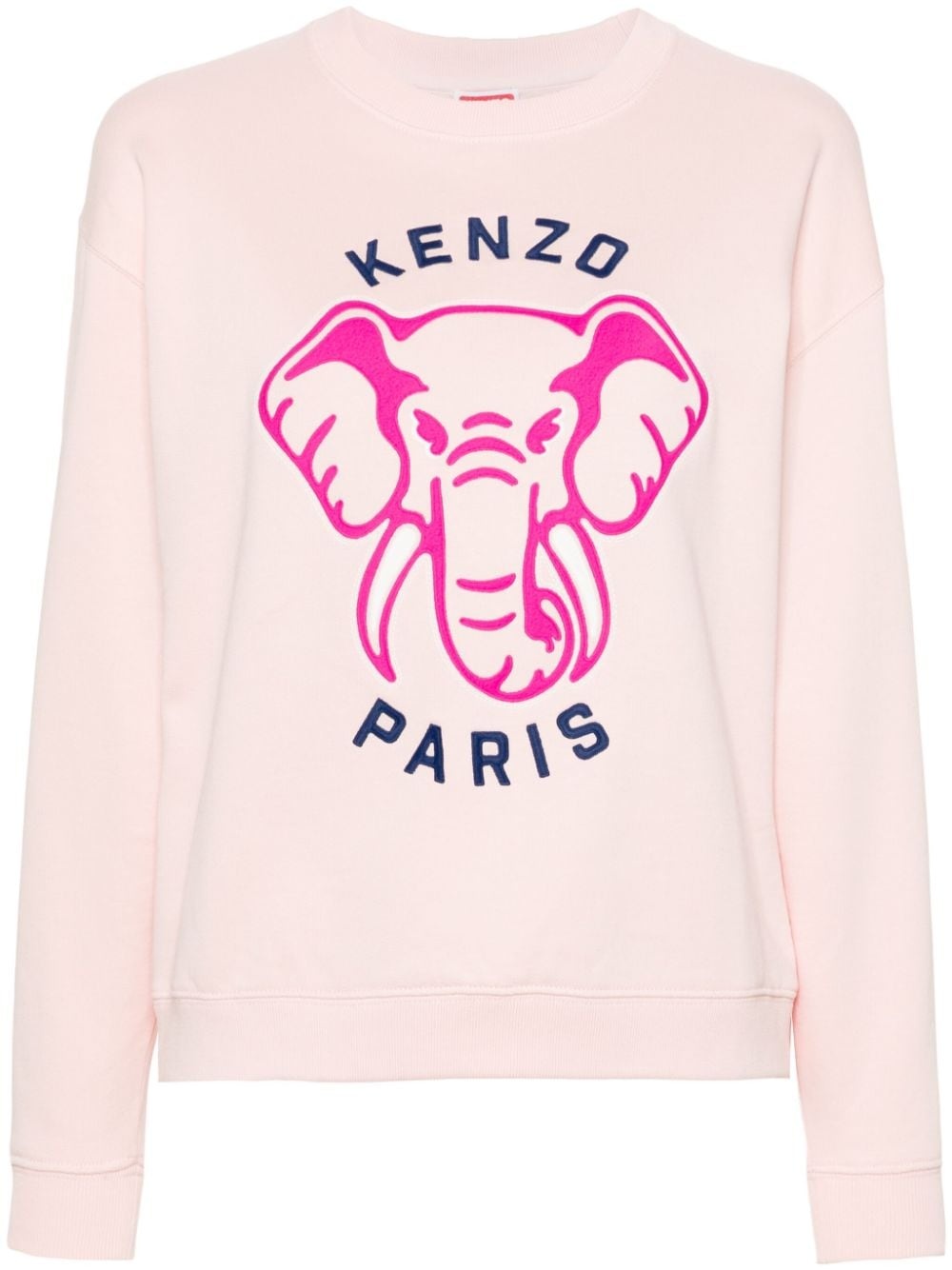 Elephant-logo cotton sweatshirt - 1