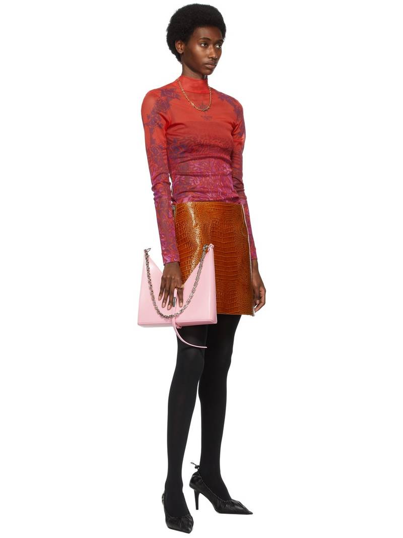 Givenchy Pink Small Cut Out With Chain Bag outlook