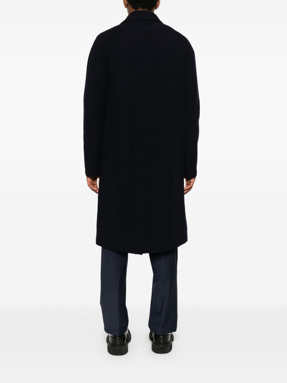 raglan-sleeve buttoned coat - 4