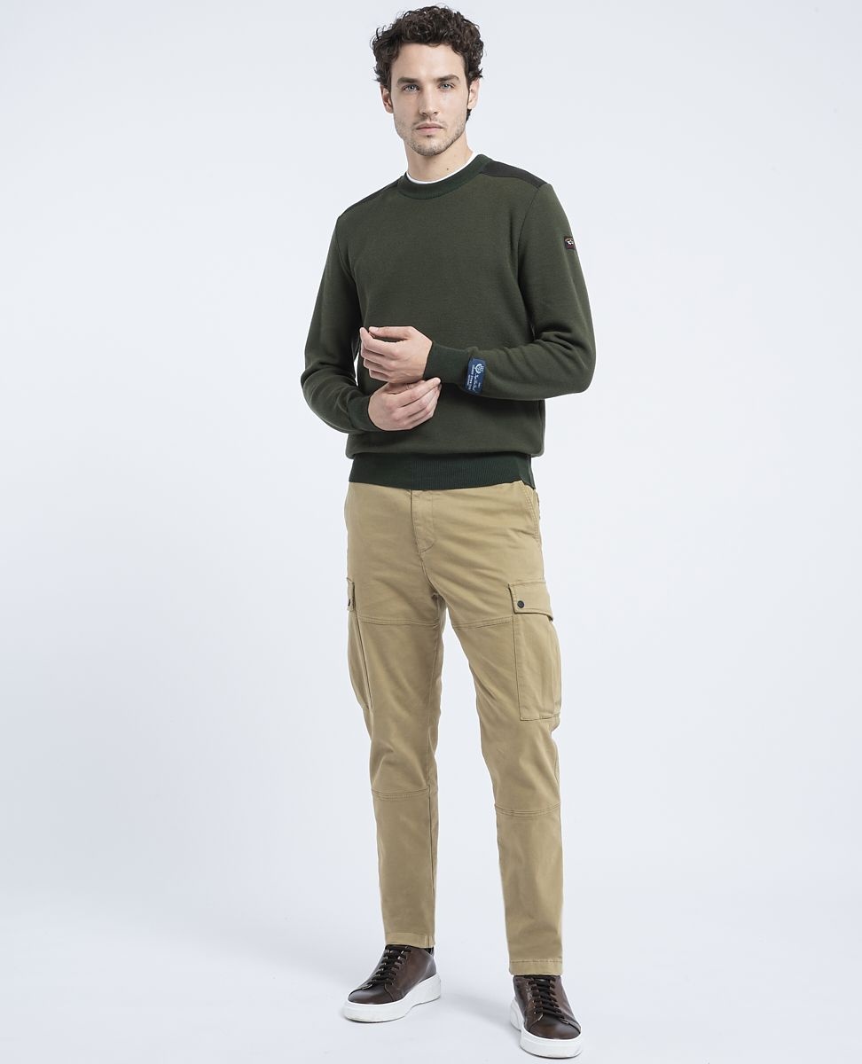 Wool crewneck Jumper with Loro Piana® details - 3