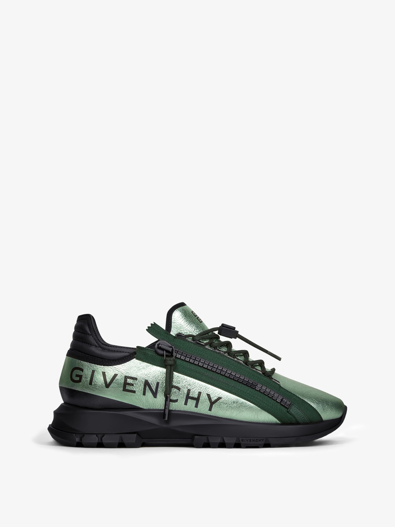 SPECTRE RUNNER SNEAKERS IN LAMINATED LEATHER WITH ZIP - 1