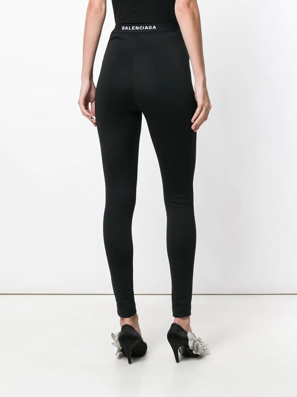 High waisted leggings with rear logo - 4