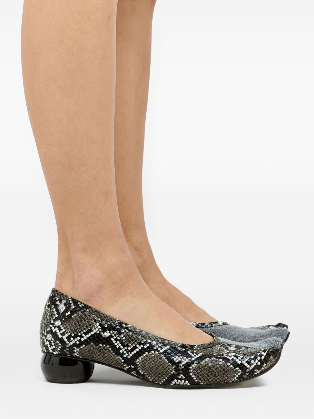 30mm Diablo snakeskin-print pumps - 3