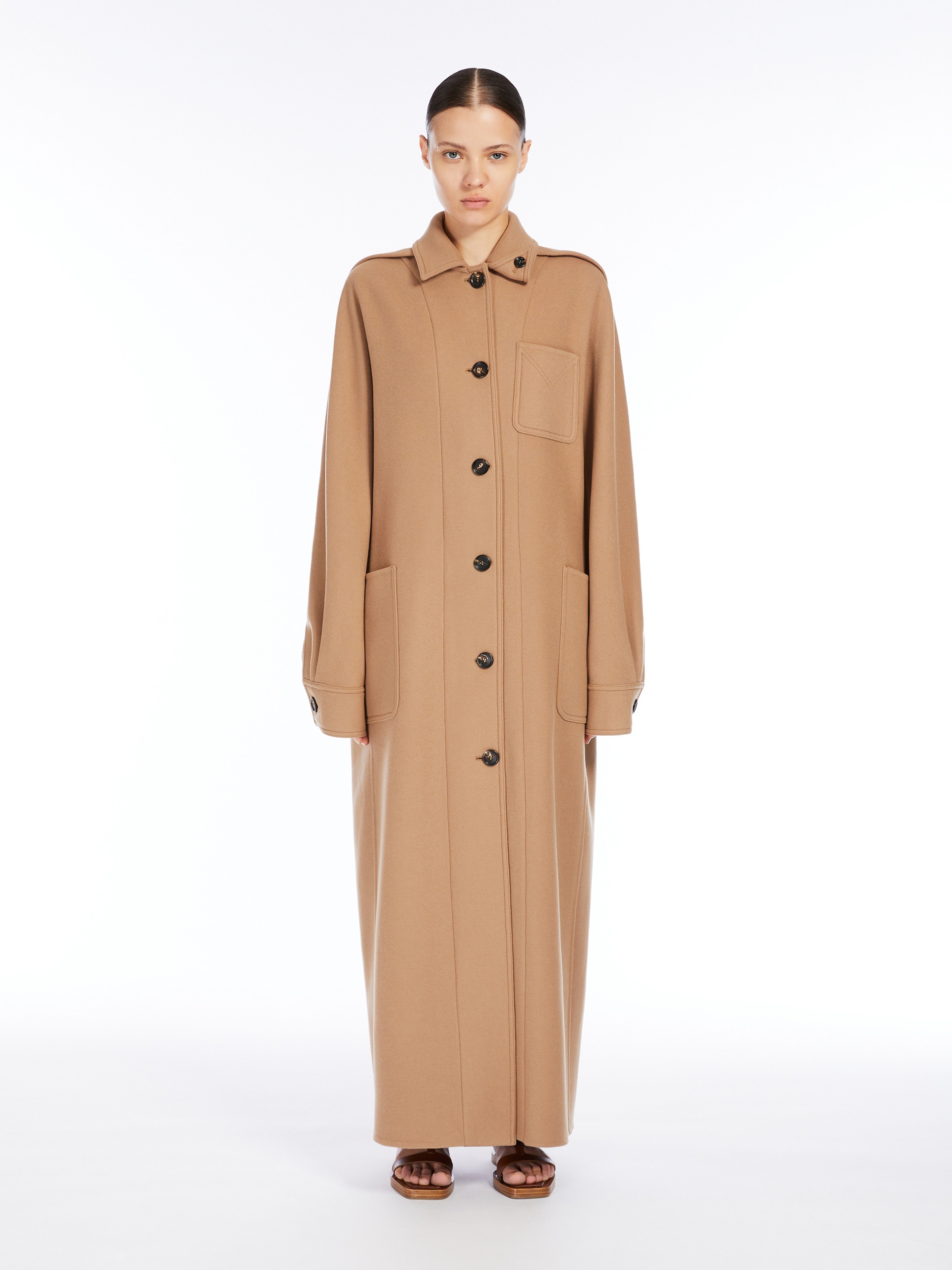 コート MAX MARA - ALDO1234 Wool and cashmere shirt coat Wool and cashmere shirt coat, hazelnut brown | 