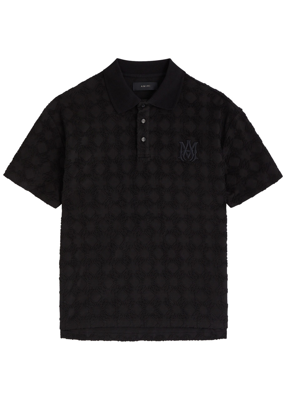 Amiri Ma Quad Jacquard Towelling Cotton-blend Polo Shirt - 1