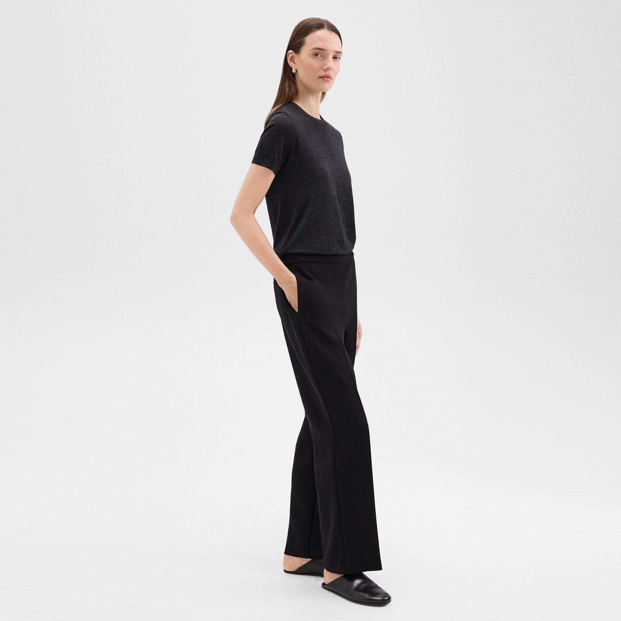 Wide-Leg Pull-On Pant in Admiral Crepe - 3
