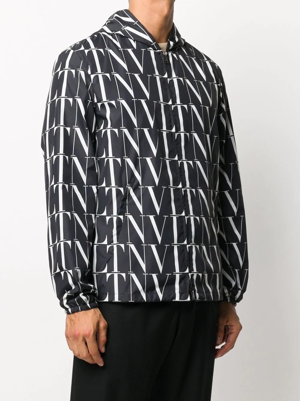 VLTN print hooded jacket - 3