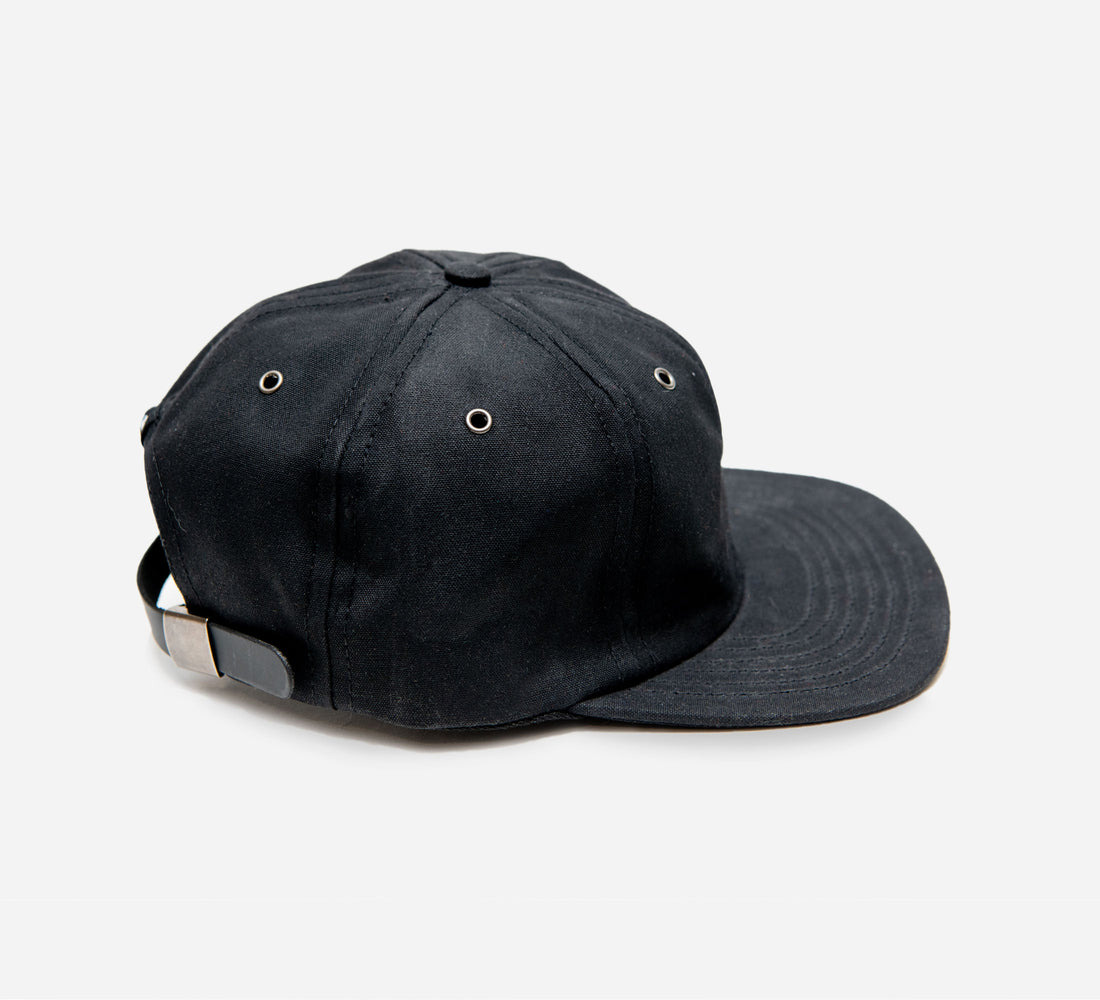 Waxed Canvas Baseball Cap - Black - 2