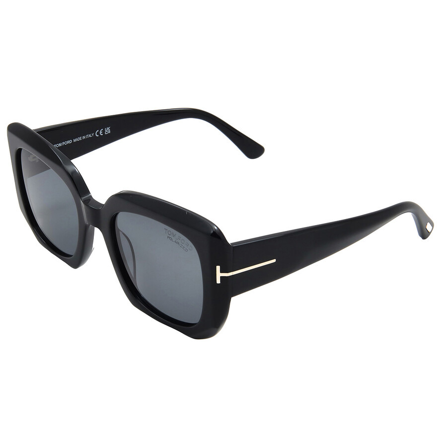 Tom Ford Carla Polarized Smoke Square Ladies Sunglasses FT1220 01D 52 - 4