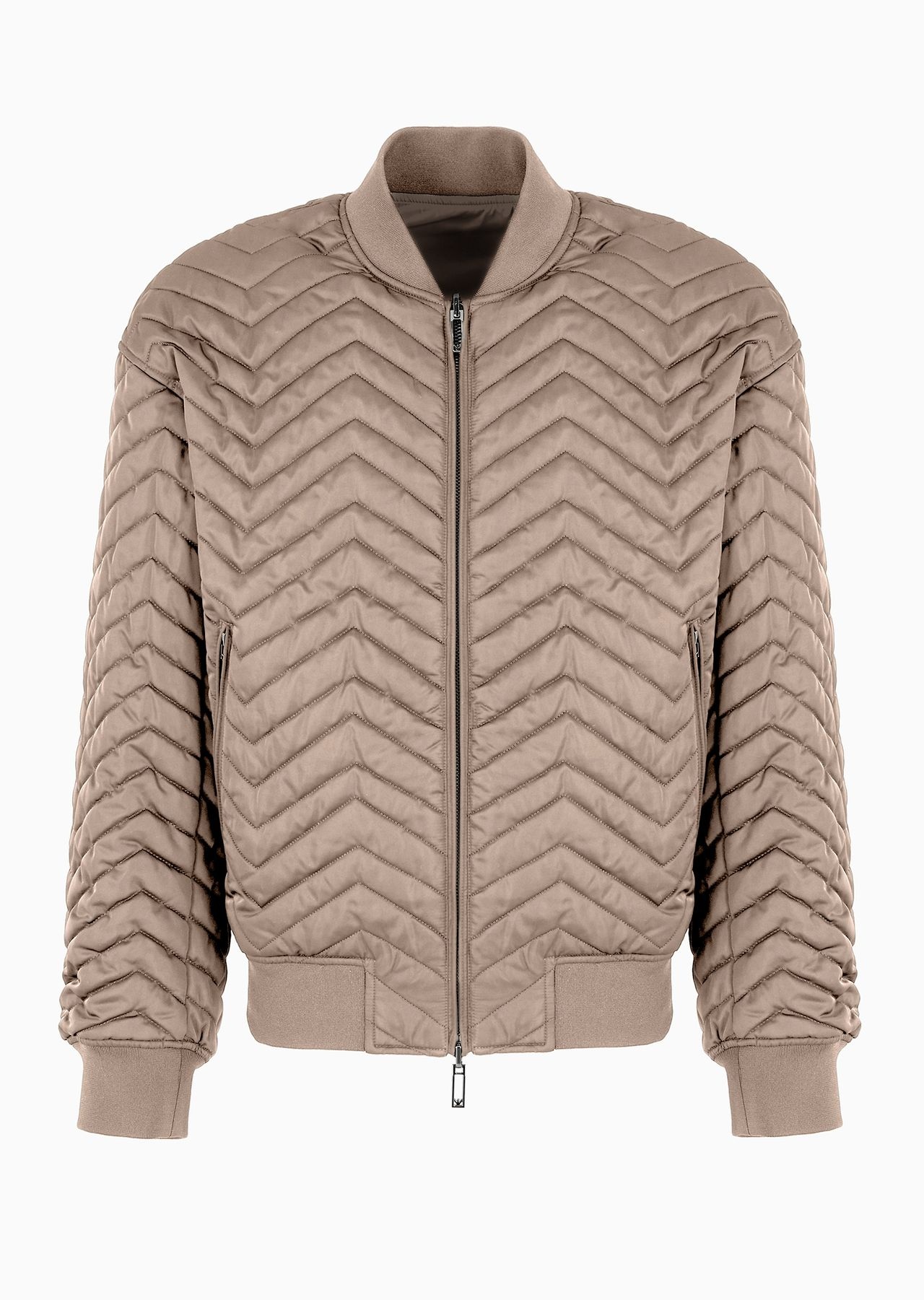 Reversible bomber jacket in quilted technical satin - 1