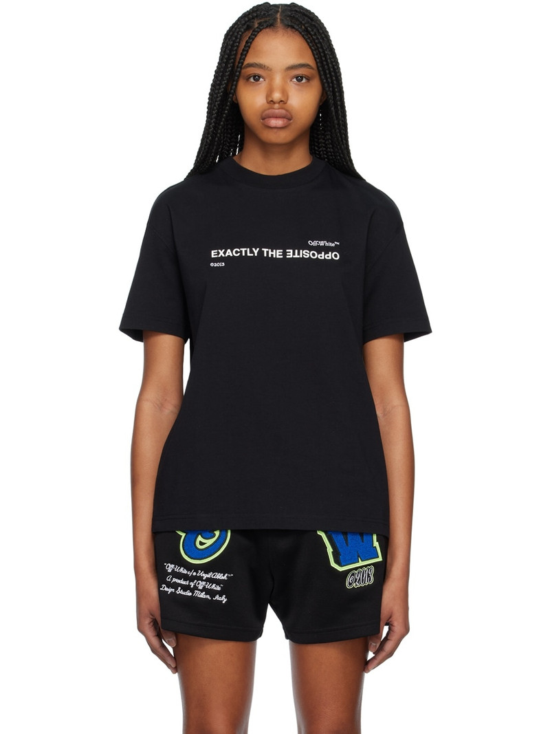Black 'Exactly The Opposite' T-Shirt 1
