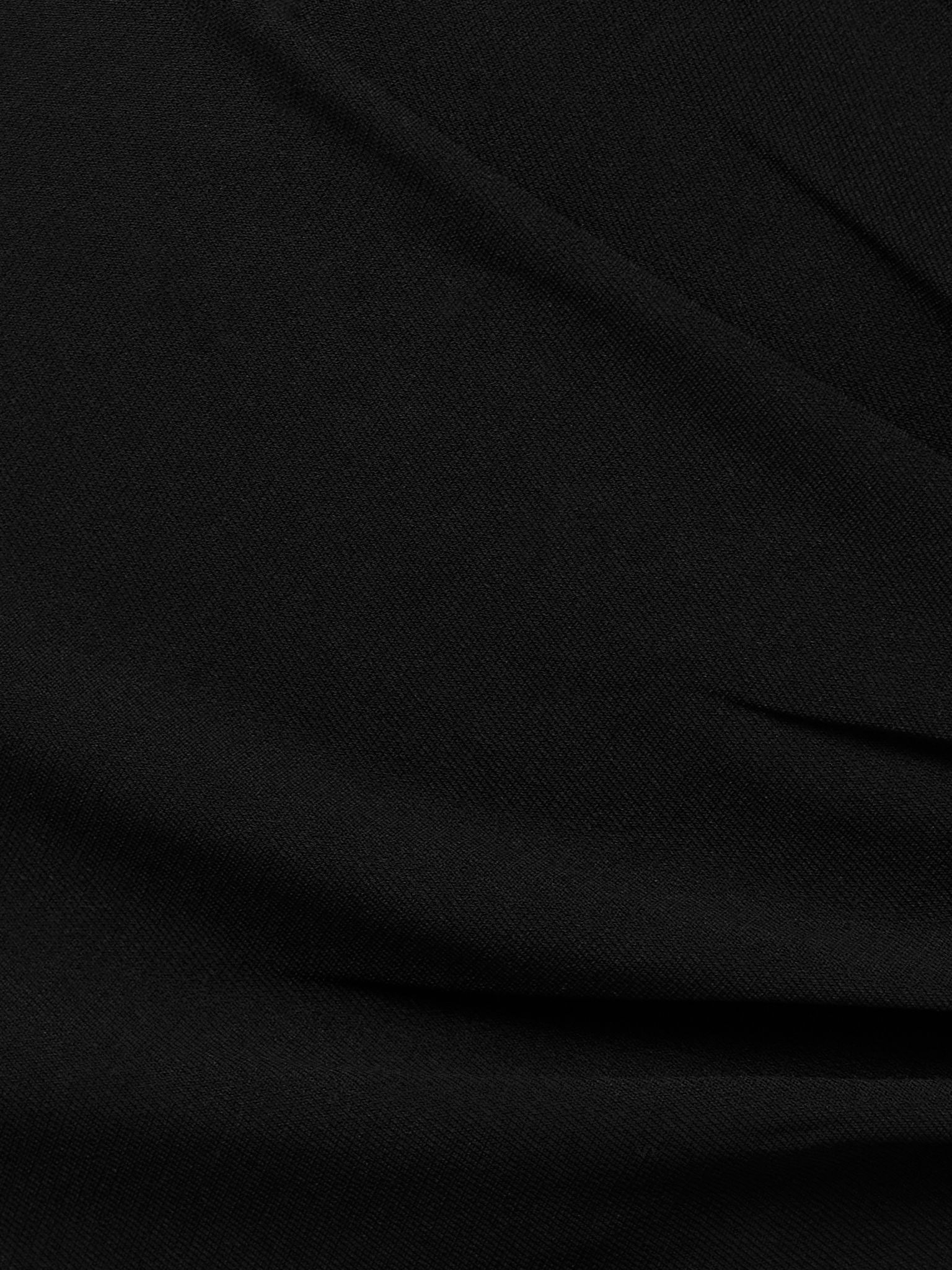 Kally one-shoulder draped pleated crepe gown Black - 4