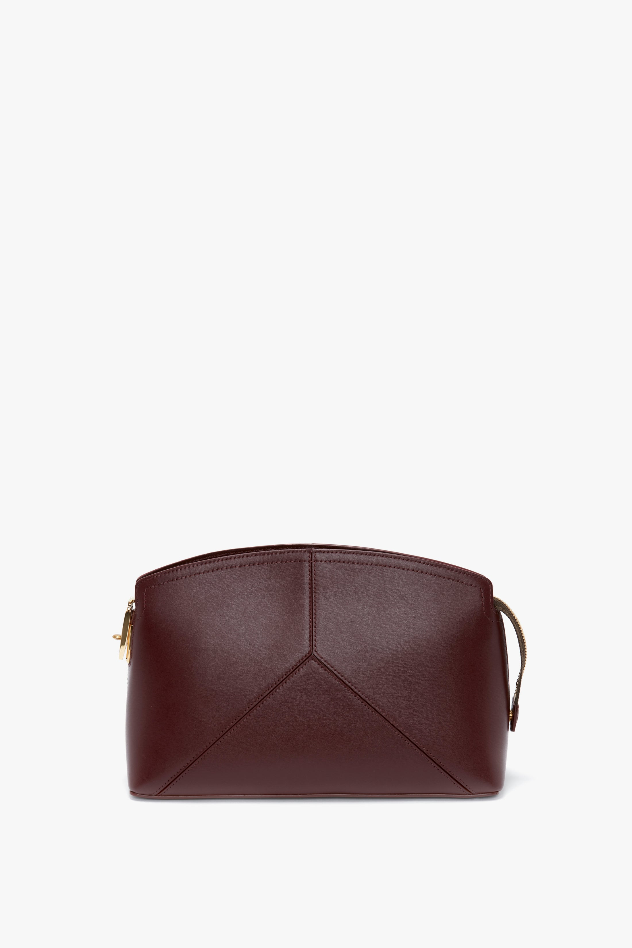 Victoria Clutch Bag In Burgundy Leather - 5