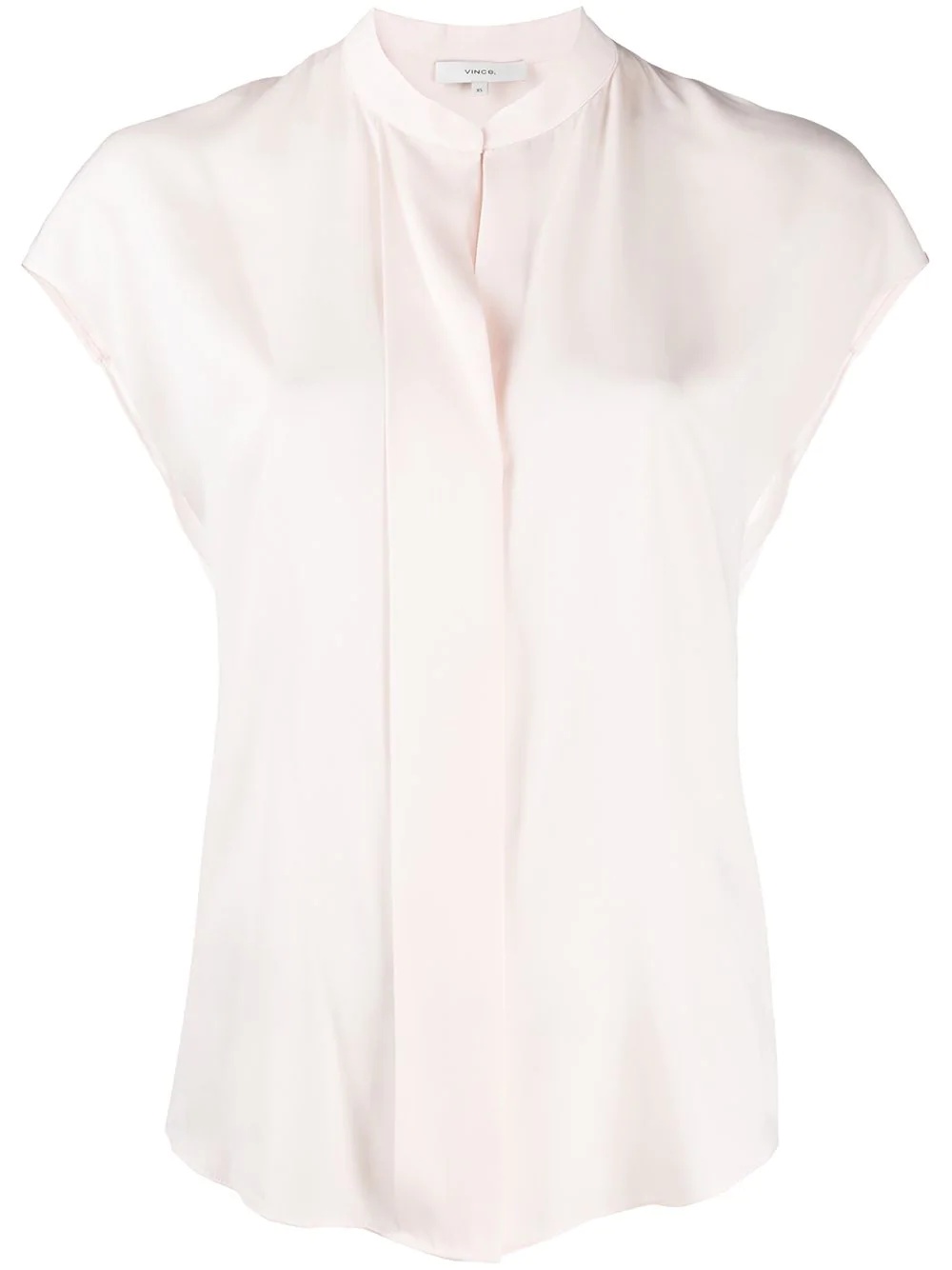 short-sleeve silk blouse - 1